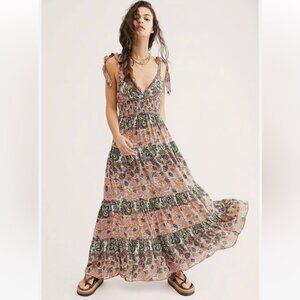 Free People Let’s Smock About It Maxi Dress EUC Size XS